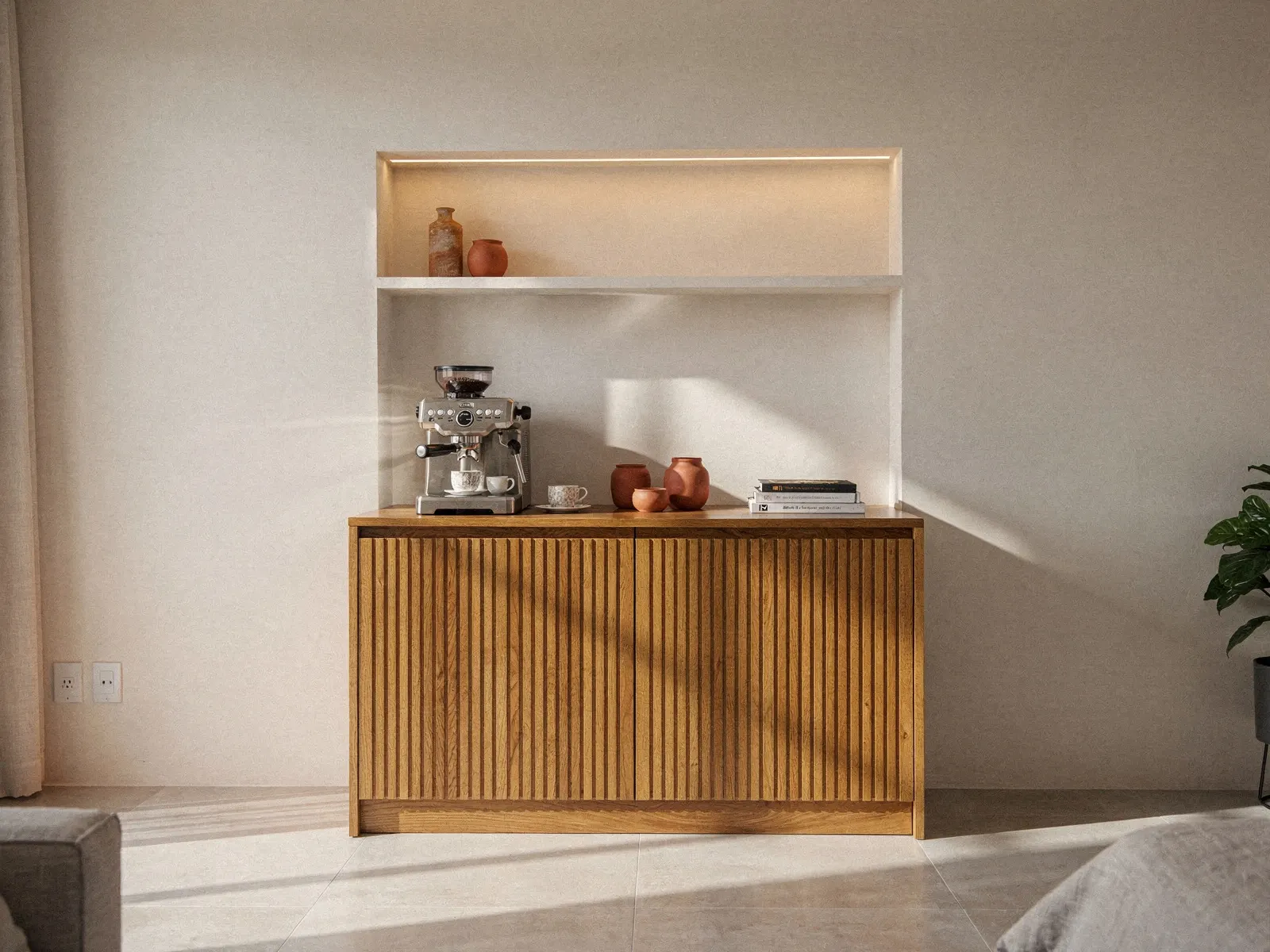 Cantinho do café instalado no ambiente